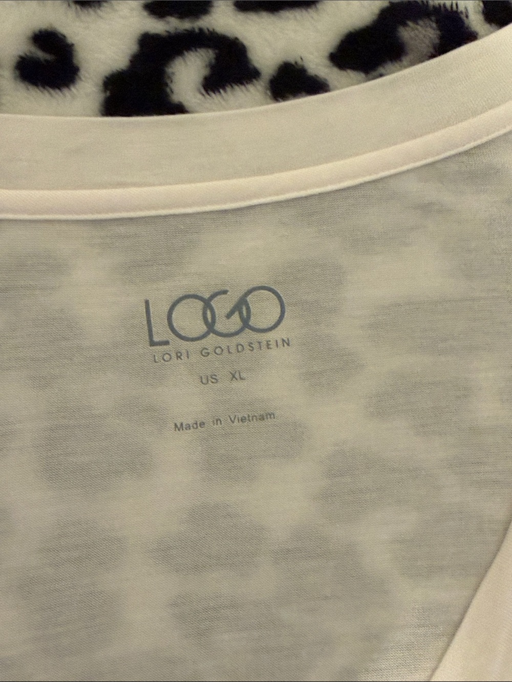 NWOT LOGO Lori Goldstein Soft Off WHT V-Neck Pocket Tunic Asymmetrical Hem XL - Picture 5 of 10